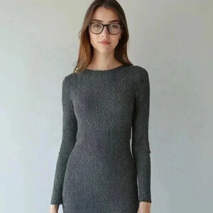 (2 for  $15) Gap ribbed knit crew neck sweater dress/grey/size Small- NWOT